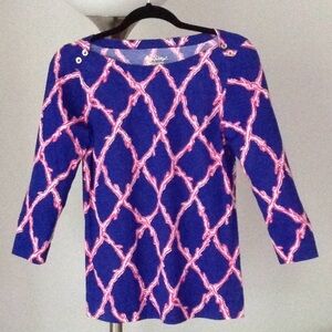 💕🎆💕 Lilly Pulitzer - 'Boat Neck' Pullover Top